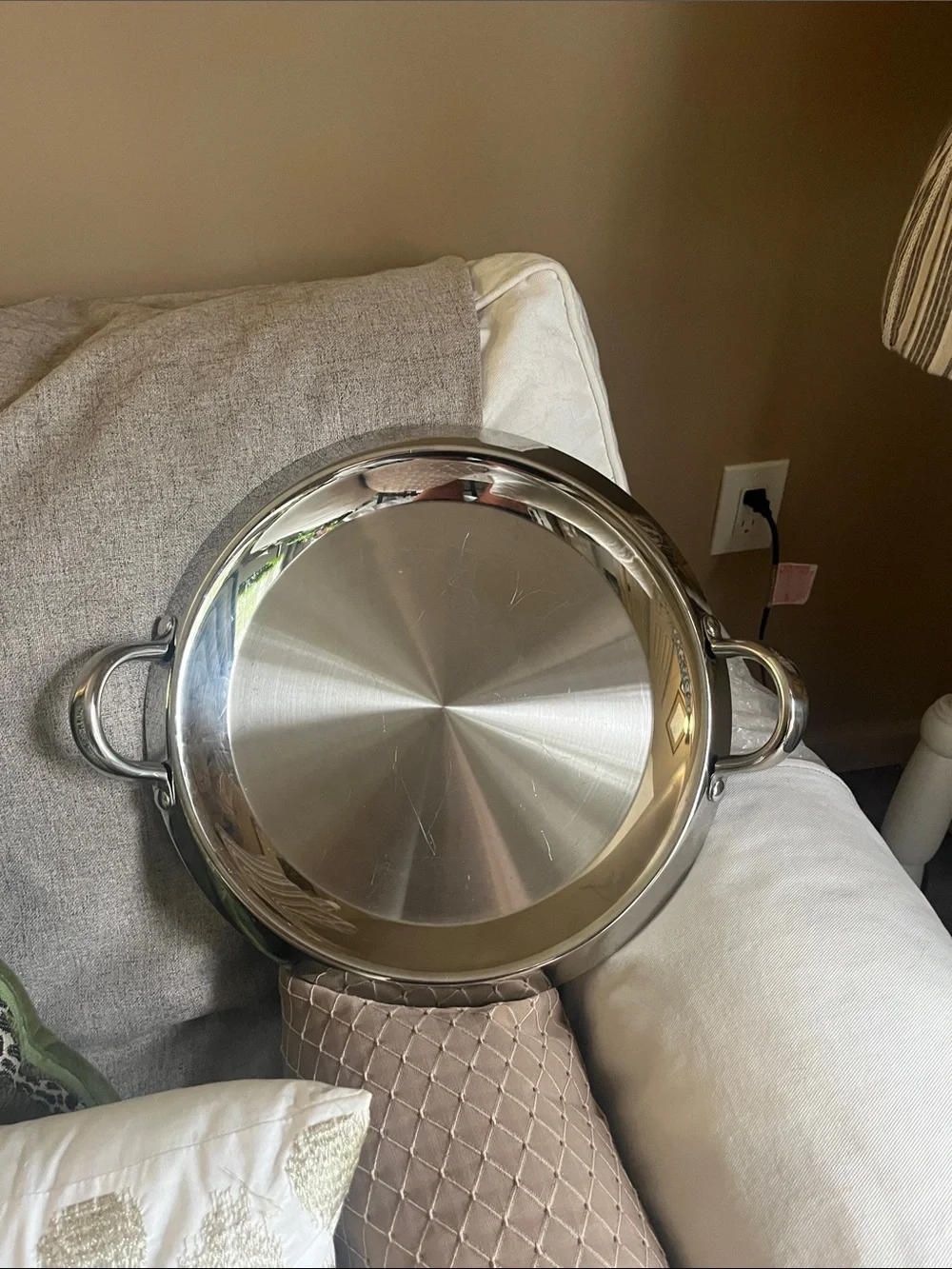 Gorgam stainless steel serving tray